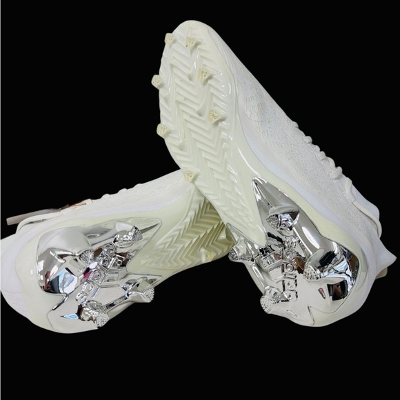 Adidas Adizero Primeknit Triple White Chrome Football Cleats GX5420 Men’s Sz 16 main image 6